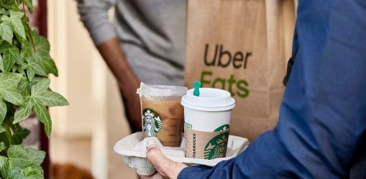 Uber Eats Starbucks Coffee Delivery